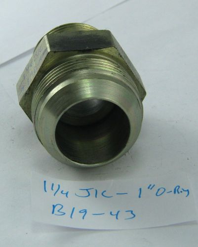Hydraulic fitting, parker 1 1/4&#034; jic-1&#034; o-ring , 20 jic-16 sae/orb, nos, #b19-43 for sale