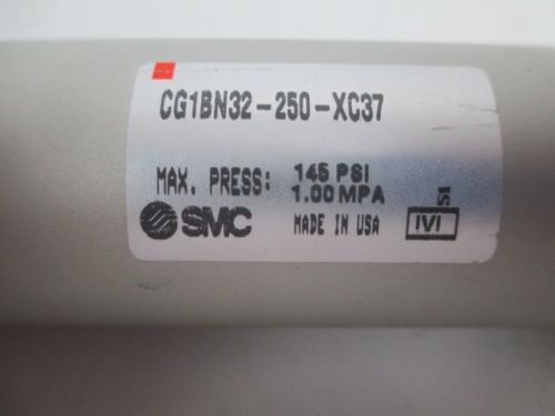 New smc cg1bn32-250-xc37 double acting cylinder 32mm bore 250mm stroke d236611 for sale