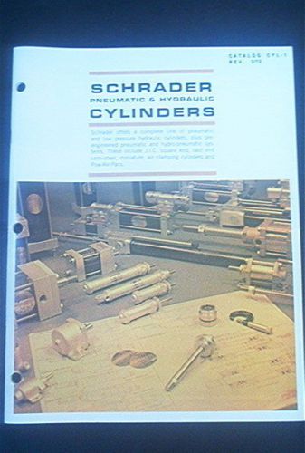 1972 Schrader Pneumatic Hydraulic cylinder catalog Scovill fluid power division