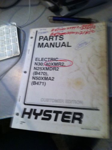 hyster parts  manul  manual ectric n40x40xmrk2-n25x2 n470]n50xma2 b470-n50xma2 b