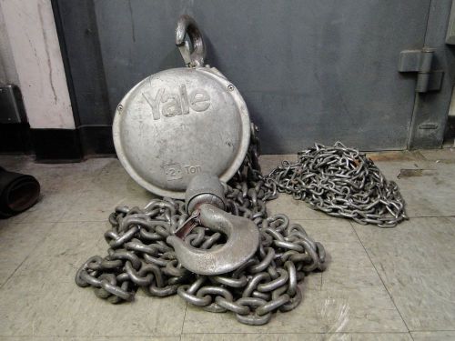 YALE 2 Ton Load King Manual Lift Chain Hoist Block 24ft For Rigging Will Ship