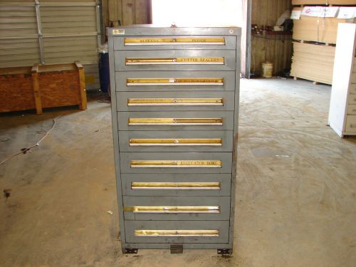 Vidmar 10 drawer industrial tool storage cabinet 30 x 28 x 59**xlnt*** for sale