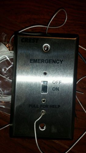 Emergency pullcord station, single status, on/off slide switch crest e-114c for sale