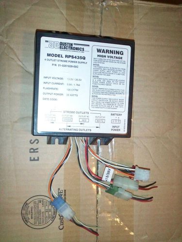 Austin Electronics strobe Power supply model RPS435Q 4 light outlet safety