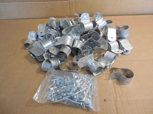 Afcon - 3/4&#034; - 1 -hole straps - pipe  hangers - with screws included.- qty.- 80 for sale
