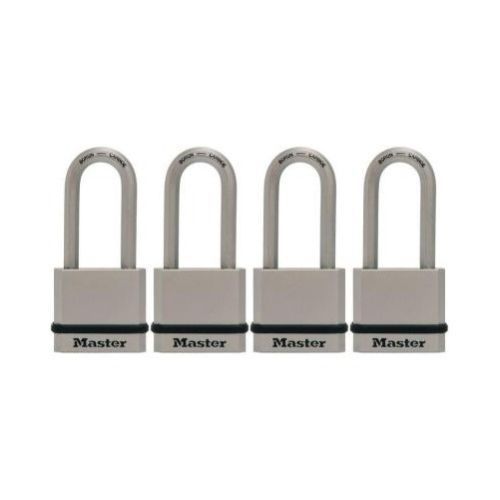 master lock Magnum 1-3/4 in. Solid Steel Padlock with 2 in. Shackle (4-Pack