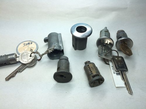 Vintage 50s-70s GM Auto Locks, set of 6 glove box &amp; door 2 with orig key