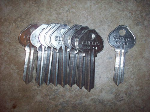 Lot Of 9 Curtis Brand RU51 Keyblanks, For Russwin Locks