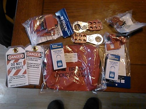 Brady portable lockout kit #105967, filled, electrical, 12 piece  **new** for sale