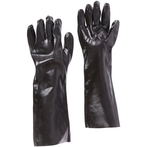 NEW  RUBBER INDUSTRIAL GLOVES - ONE SIZE FITS ALL-BLACK LONG