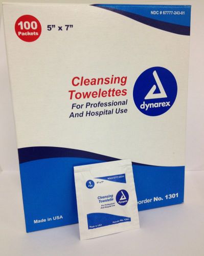 220041 respirator cleansing 5&#034; x 7&#034;alcohol wipes box of 100 individual packets for sale