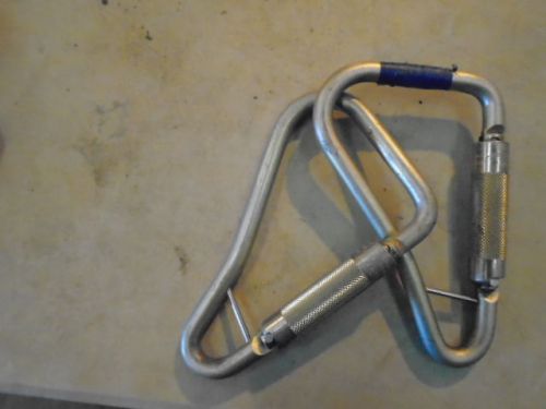 2 INCH GATE STEEL TWIST LOCK CARABINER USED 1 LOT OF 2 FREE SHIPPING IN USA