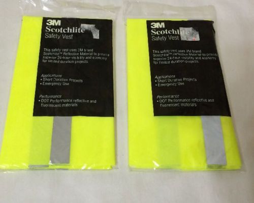 2 New 3M Scotchlite Safety Vest Yellow Short Term Projects Emergency