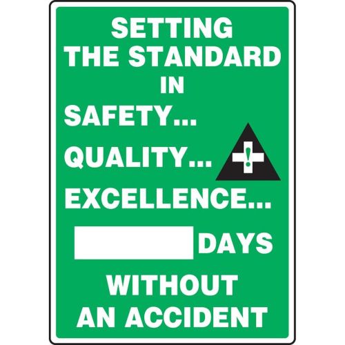 NEW Manual Accident Sign Display Poster Scoreboard Track Safety Wall-Mount Green