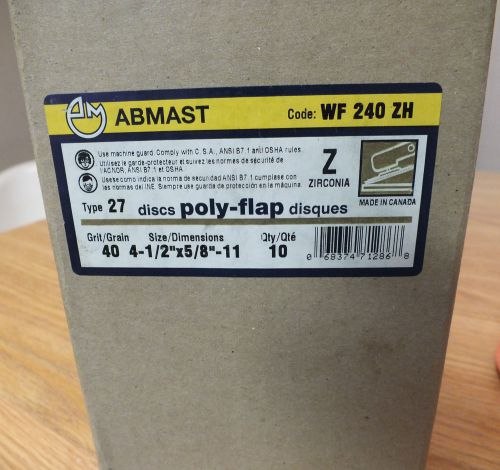 New Abmast Poly-Flap Discs -10 Disk In Box Total