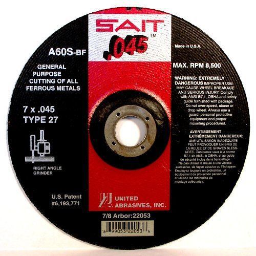 Sait 22021 type 27 4-1/2-inch x .045-inch x 7/8-inch a60s general purpose depres for sale