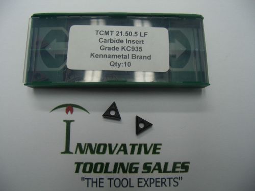 TCMT 21.50.5 LF Carbide Insert Grade KC935 Kennametal Brand 10pcs