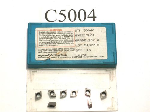 (8) new ingersoll carbide inserts stk 50040 gxe212l01 grade 207 a lot c5004 for sale
