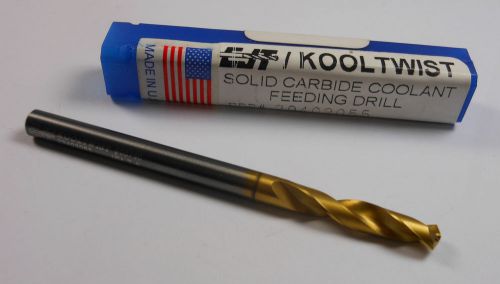 CJT Kooltwist Carbide Coolant Drill #5 TiN 1-1/8&#034; x 3&#034; 29402055 &lt;545&gt;