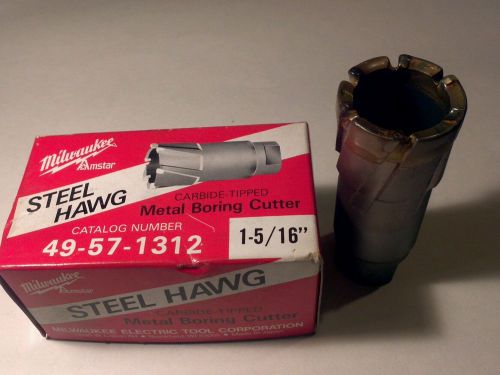 Milwaukee Steel Hawg 1 5/16&#034; carbide tipped metal boring cutter NEW  49-57-1312