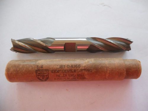 ** new old stock 3/4 dia 4 flute double end helix mill d-4366 national co ** for sale
