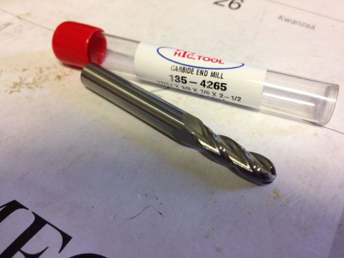17/64&#034; 4 flute single end carbide ball end mill 17/64&#034; x 5/16&#034; x 2-1/2&#034; x 7/8&#034; for sale