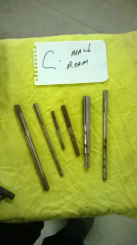 6 USED Machine Reamers, straight cutting flutes