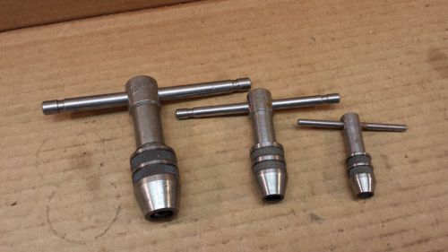Lot of 3 general tool  machinist t-handle tap wrenches #163, #164, #166 for sale