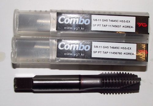 3pc 5/8-11 YG1 Combo Tap Spiral Point Taps for Multi-Purpose Coated