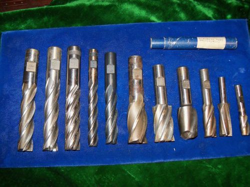 11 cutting end mills tool roughing bits machinist 1/2&#034;- 1&#034; niagara,weldon,putnam for sale