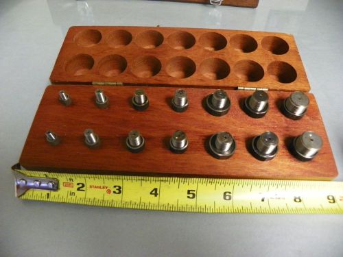 Te-co tapped hole location thread plug gauges in wood box for sale