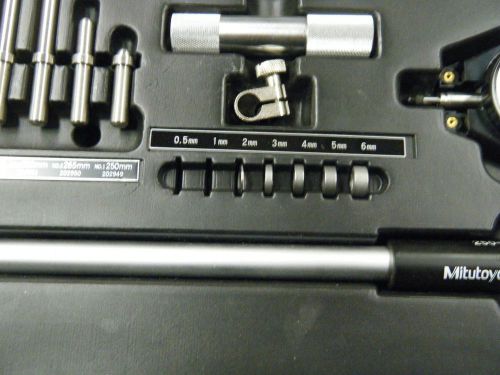 Mitutoyo 511-180 micrometer head dial bore gage: 250-400mm (.01mm) set kit for sale