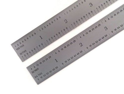 Blem cosmteic second pec 36&#034; flexible 5r (/10/100/32/64ths) machinist ruler for sale