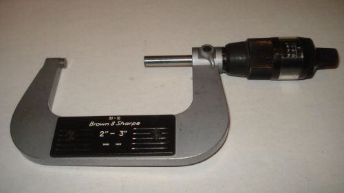 BROWN AND SHARPE 3 IN DIGIT-MIKE NO. 599-30-10 DIGITAL MICROMETER CARBIDE FACES
