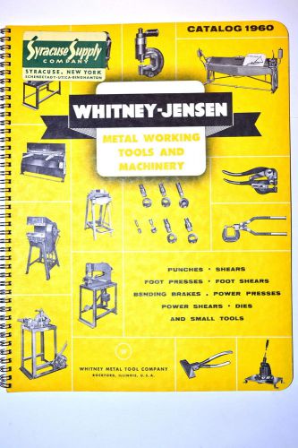 Whitney jensen metal working tools and machinery catalog 1960 #rr243 brake shear for sale