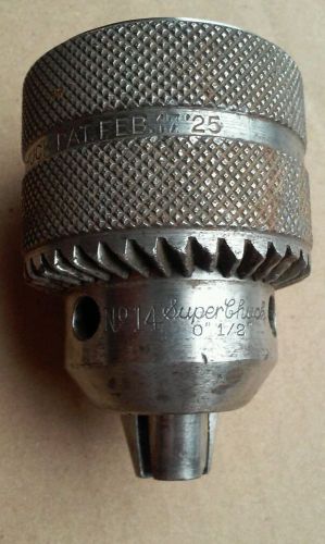 Jacobs 14S Spiral gear Chuck No. 14 Superchuck Vintage tool made in USA