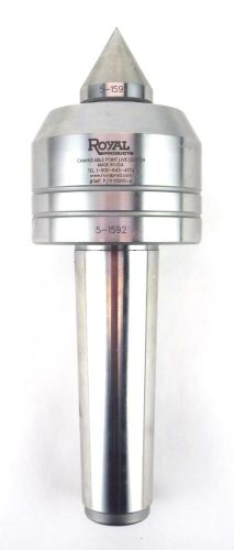 Royal 10005-a 5-1592 5mt double bearing interchangeable point live center usa 3k for sale