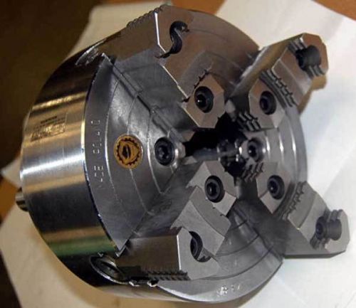 Bison 8&#034; 4-jaw independent steel body indepnedent lathe chuck w/d1-6 mount for sale