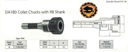 Bison Collet Chuck DA180+ Wrench Fits R8 Bridgeport