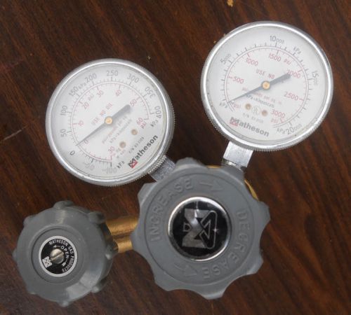 Matheson compressed gas dual gauge regulator air  60psi 3000psi for sale