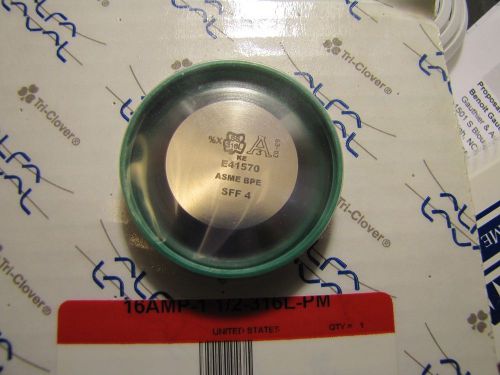NEW ALFA LAVAL TRI-CLOVER 16AMP-1 1/2-316L-PL Solid SS Stainless Steel END CAP