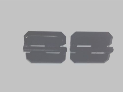 Qty 6 black acrylic hinges 1-1/2&#034; x 1-3/4&#034; for sale