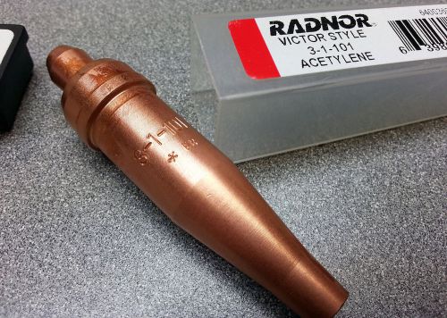 New radnor 3-1-101 #3 victor style single piece acetylene cutting torch tip for sale