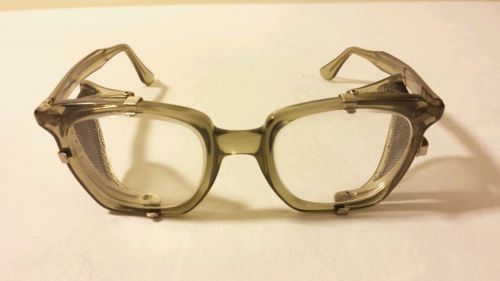 Vintage bouton u-fit glasses retro mod safety glasses machinist hipster small for sale