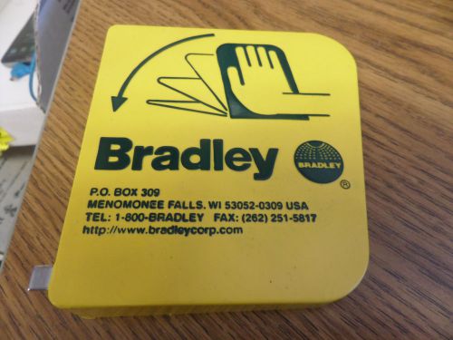 Bradley Yellow  Eyewash Valve Hand Push Handle