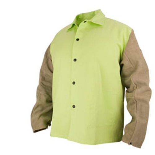 Revco Hybrid FL9-30C/GS 30&#034; 9oz. Green/Lime FR Cotton/Cowhide Jacket, 3X-Large