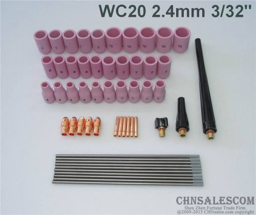 53 pcs TIG Welding Kit for Tig Welding Torch WP-9 WP-20 WP-25 WC20 3/32&#034;