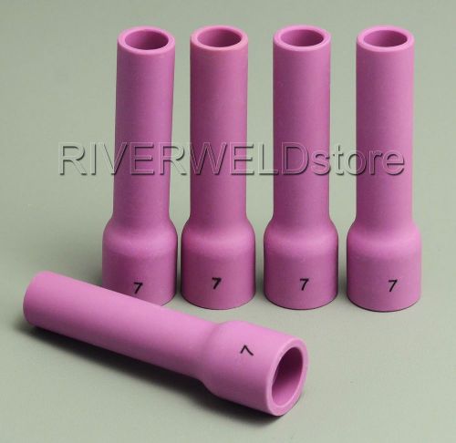 5pcs 53n61xl 7l#  tig long aluminia ceramic nozzles for wp 9 20 25 welding torch for sale