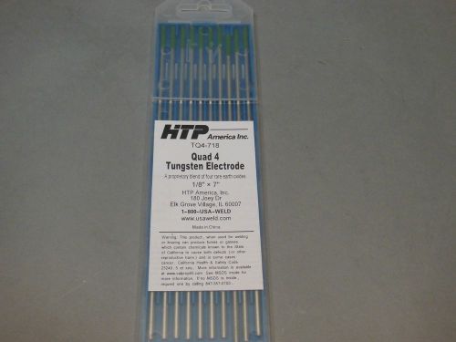 10 Quad Tungsten Tig Weld Electrodes 1/8&#034; x 7&#034; Comparable to E3 Purple