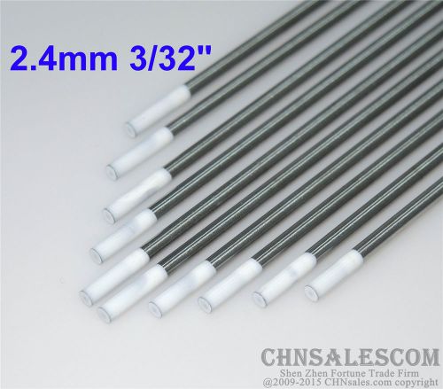 10 pcs WZ8 2.4X150mm 3/32&#034;X6&#034;  Zirconiated Tungsten Electrode White